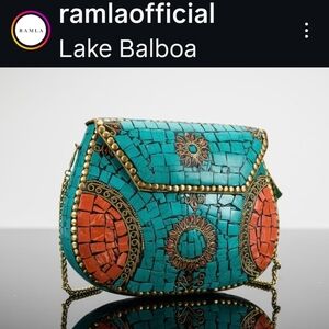 Ramla Jewel Mosaic Turquoise Women's Bag